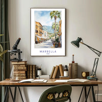 Marbella Street Scene Poster PosterGoat