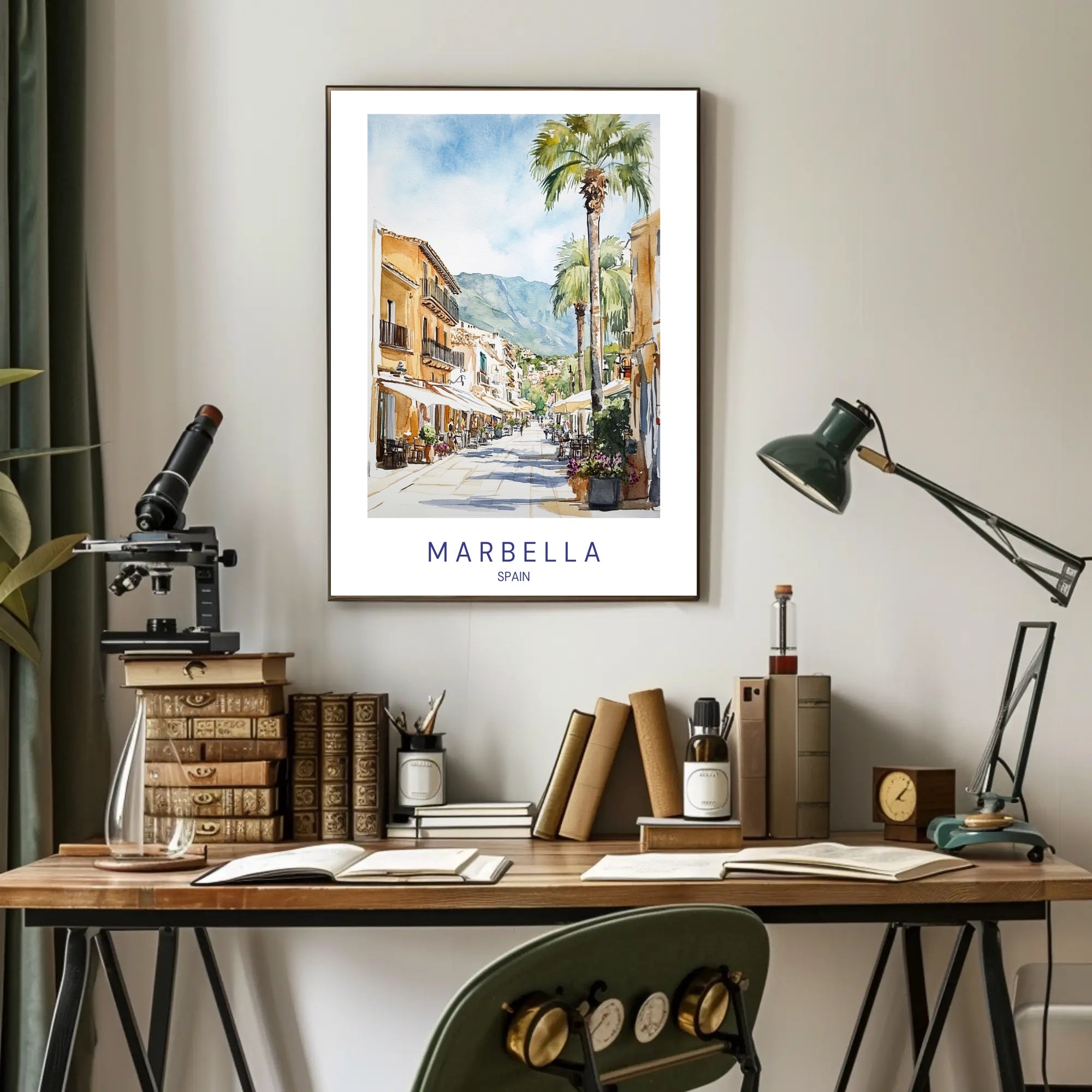Marbella Street Scene Poster PosterGoat