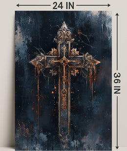 Ornate Gothic Cross Poster
