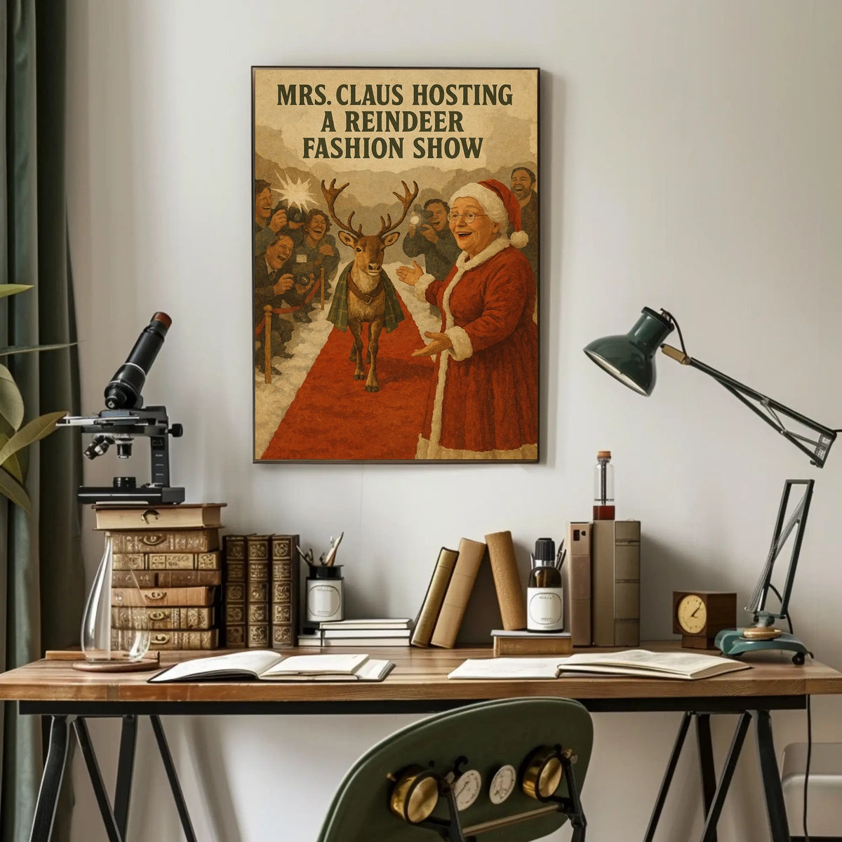 Mrs. Claus Hosts a Reindeer Fashion Show Poster