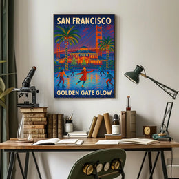 Golden Gate Glow Poster