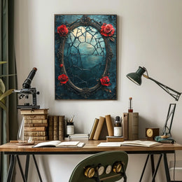 Victorian Gothic Mirror Art Print Poster
