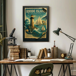 Rhode Island The Ocean State Poster