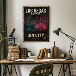 Las Vegas Sin City Poster PosterGoat