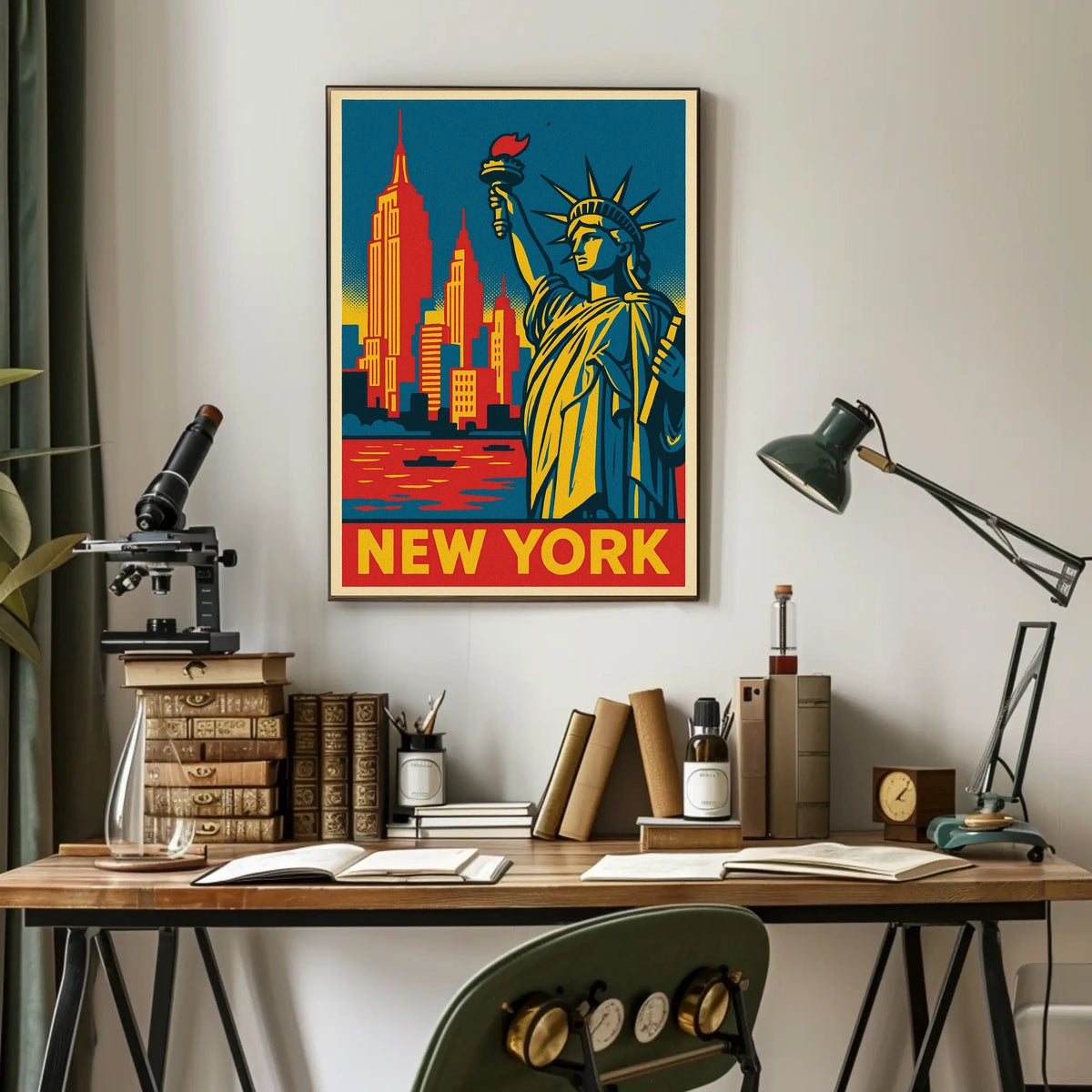 New York Iconic Landmarks Poster