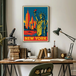 New York Iconic Landmarks Poster