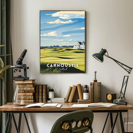 Serene Scottish Golf Course Art: Travel Poster