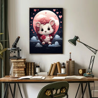 Moonlight Romance Digital Painting Poster