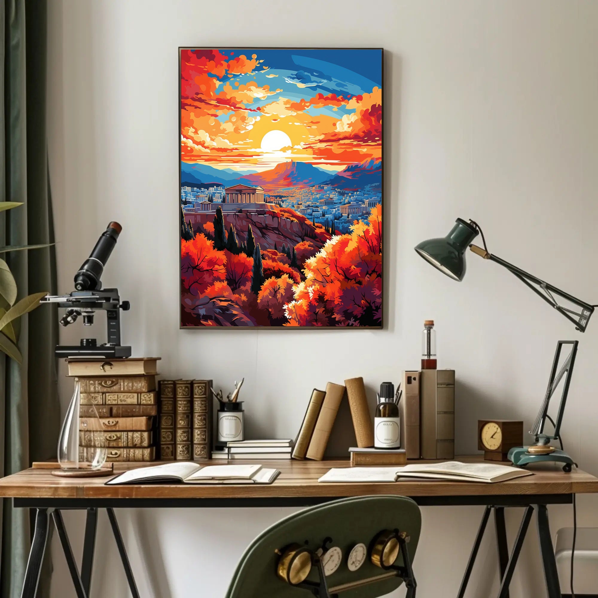Athenian Sunset Poster