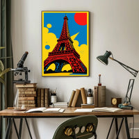 Eiffel Tower Pop Art Poster