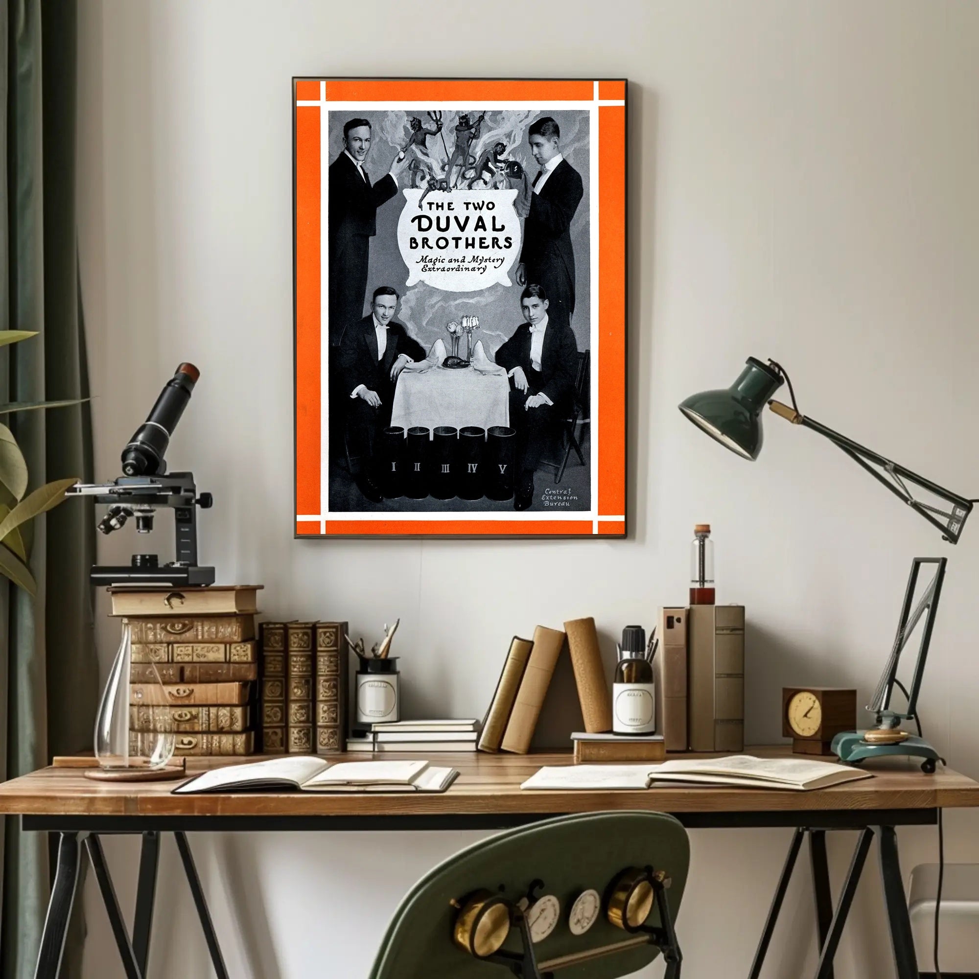 The Two Duval Brothers Magical Theatrical Performance Poster