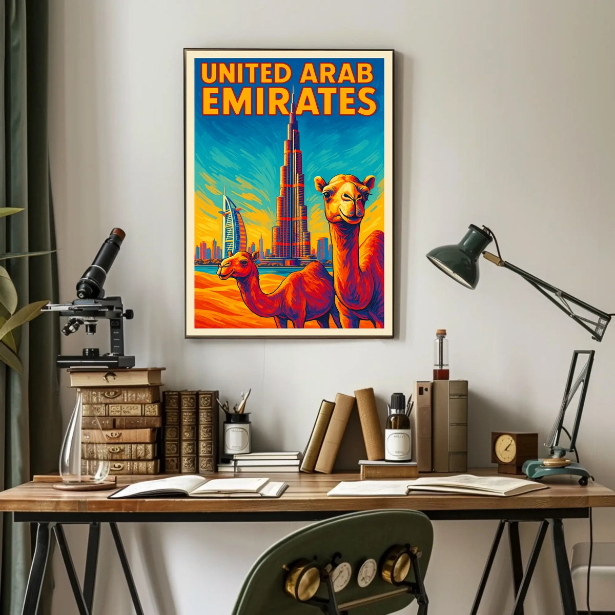 United Arab Emirates Iconic Landmarks Poster