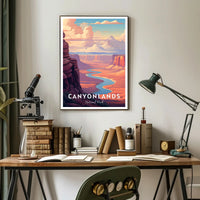 Canyonlands Scenic Vintage Travel Poster Print