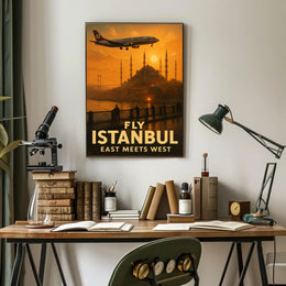 Fly Istanbul East Meets West Poster