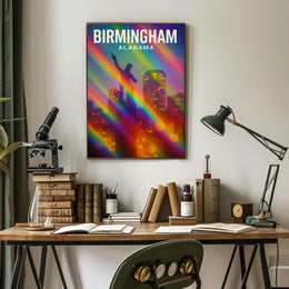 Birmingham, Alabama Vibrant Cityscape Poster