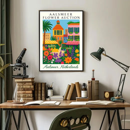 Aalsmeer Flower Auction Vintage Art Deco Poster