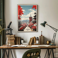 Fukuoka Harmony: Traditional Meets Modern Cultural or Heritage Poster