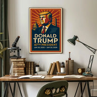 Patriotic Trump Bold Leadership Vintage Poster