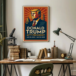 Patriotic Trump Bold Leadership Vintage Poster