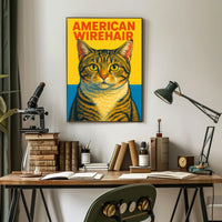 American Wirehair Cat Poster