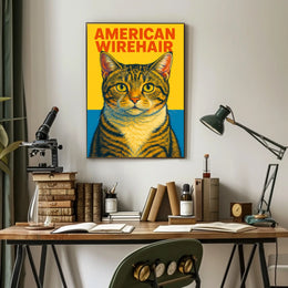 American Wirehair Cat Poster