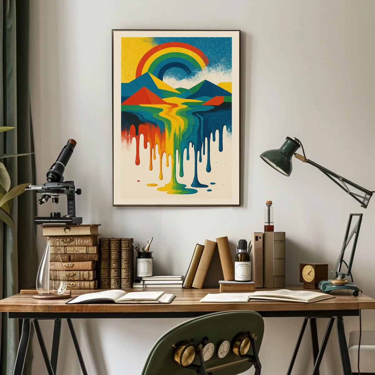 Vibrant Landscape Abstraction Abstract Poster