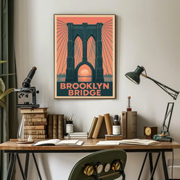 Brooklyn Bridge Elegance Travel Poster