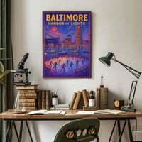Baltimore Harbor of Lights Poster