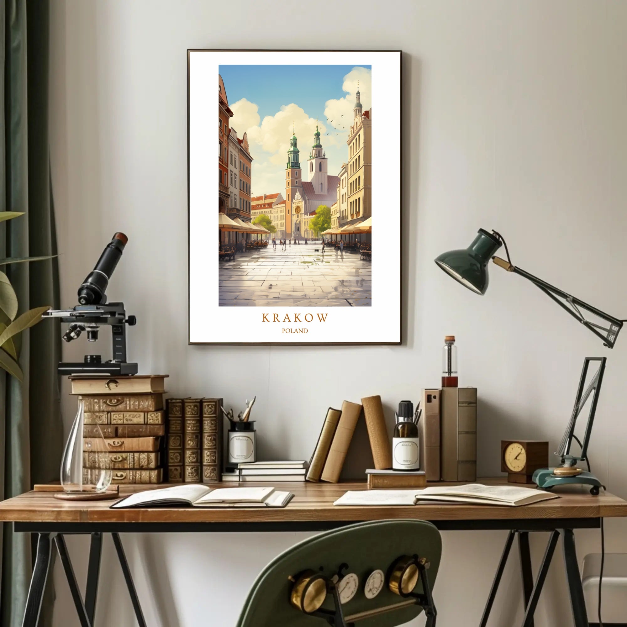 Krakow Cityscape Poster PosterGoat