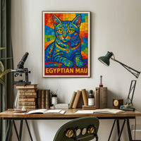 Egyptian Mau Mosaic Art Poster