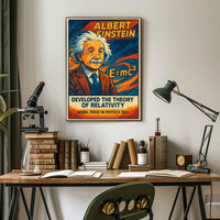 Einstein Relativity Vintage Science Poster