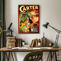 Carter the Great Magic Show Vintage Cultural Poster