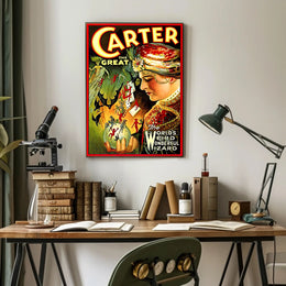 Carter the Great Magic Show Vintage Cultural Poster