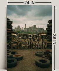 Detroit Michigan Industrial Legacy Poster Art PosterGoat