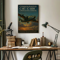 Consolidated C-87 Liberator Express Vintage Aviation Poster