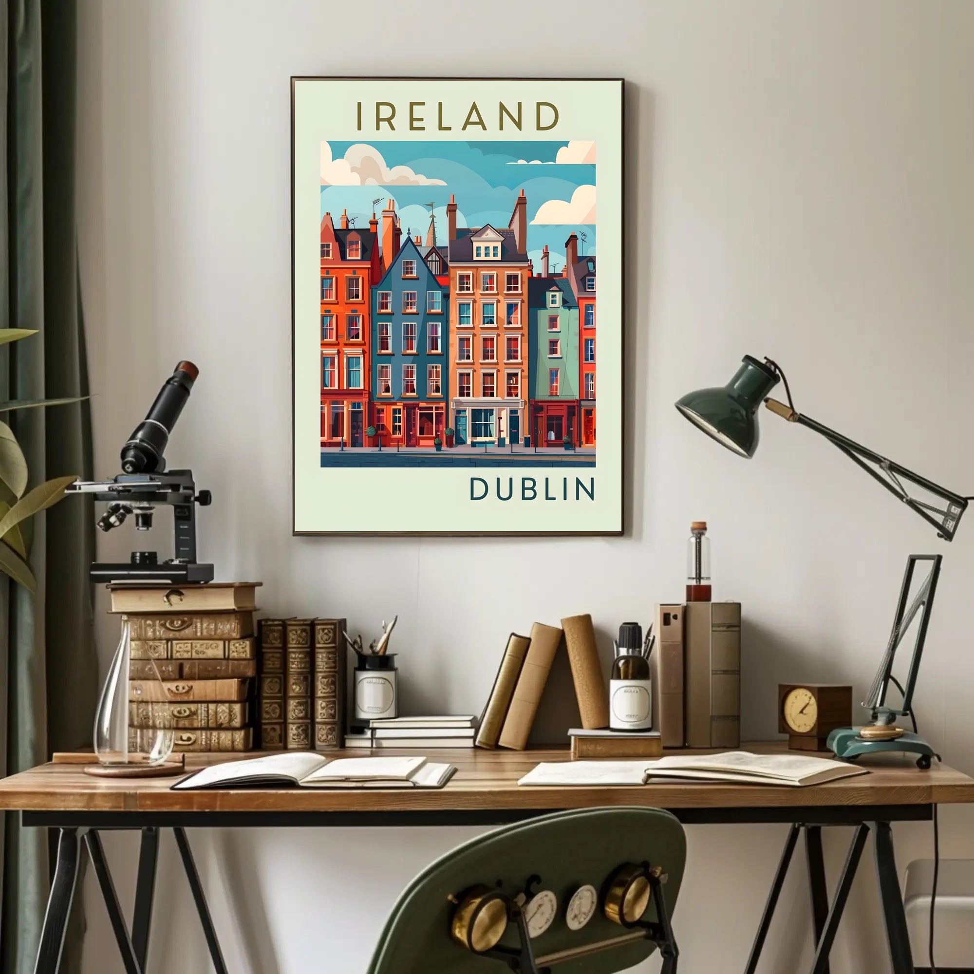 Vibrant Dublin Streetscape Poster