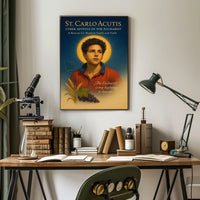 St. Carlo Acutis Cyber Apostle of the Eucharist Poster