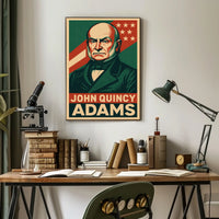 John Quincy Adams Historic Portrait Realism Patriot Poster