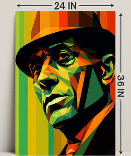 Vibrant Geometric Portrait Poster PosterGoat