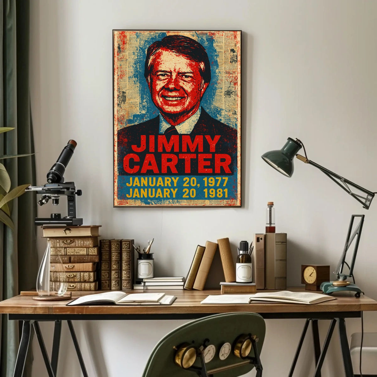 Jimmy Carter 39th President of the United States Street Art Mashup Poster