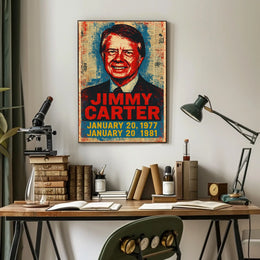 Jimmy Carter 39th President of the United States Street Art Mashup Poster