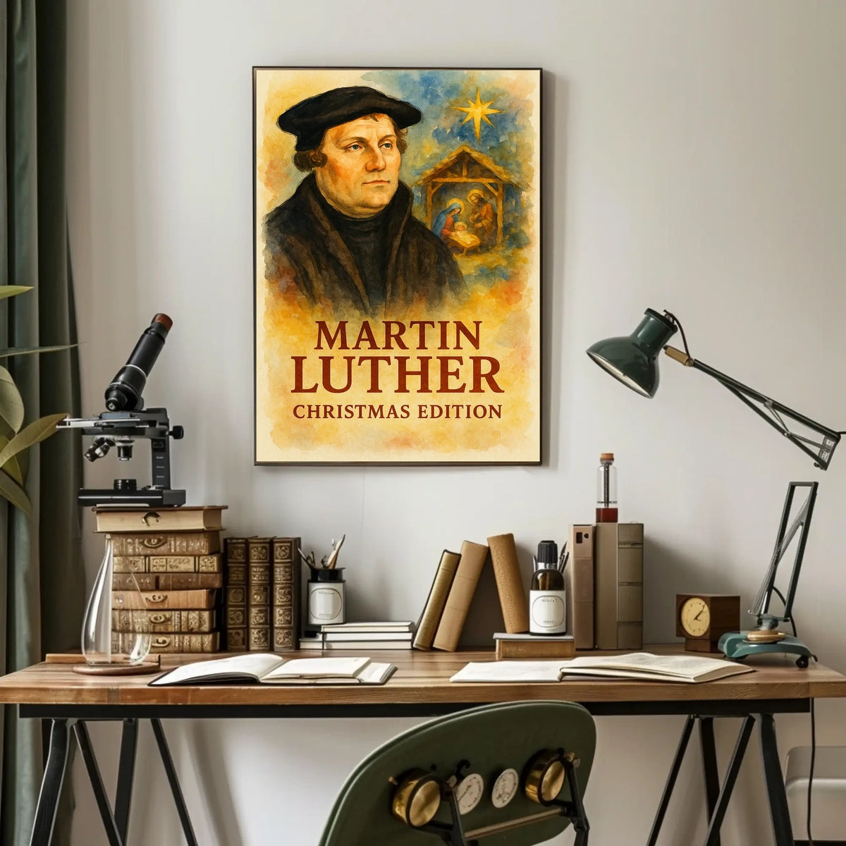Martin Luther Vintage Christmas Edition Historical Poster