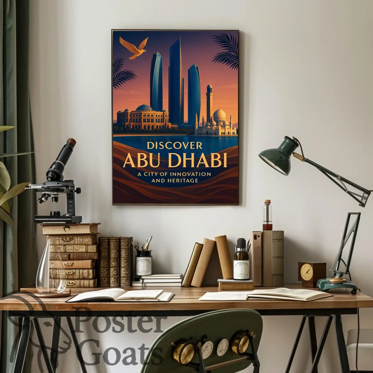 Abu Dhabi Skyline Modern Cultural or Heritage Poster