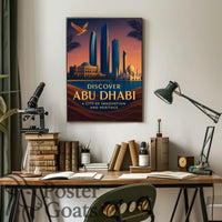 Abu Dhabi Skyline Modern Cultural or Heritage Poster