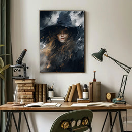 Enigmatic Witch Portrait Poster