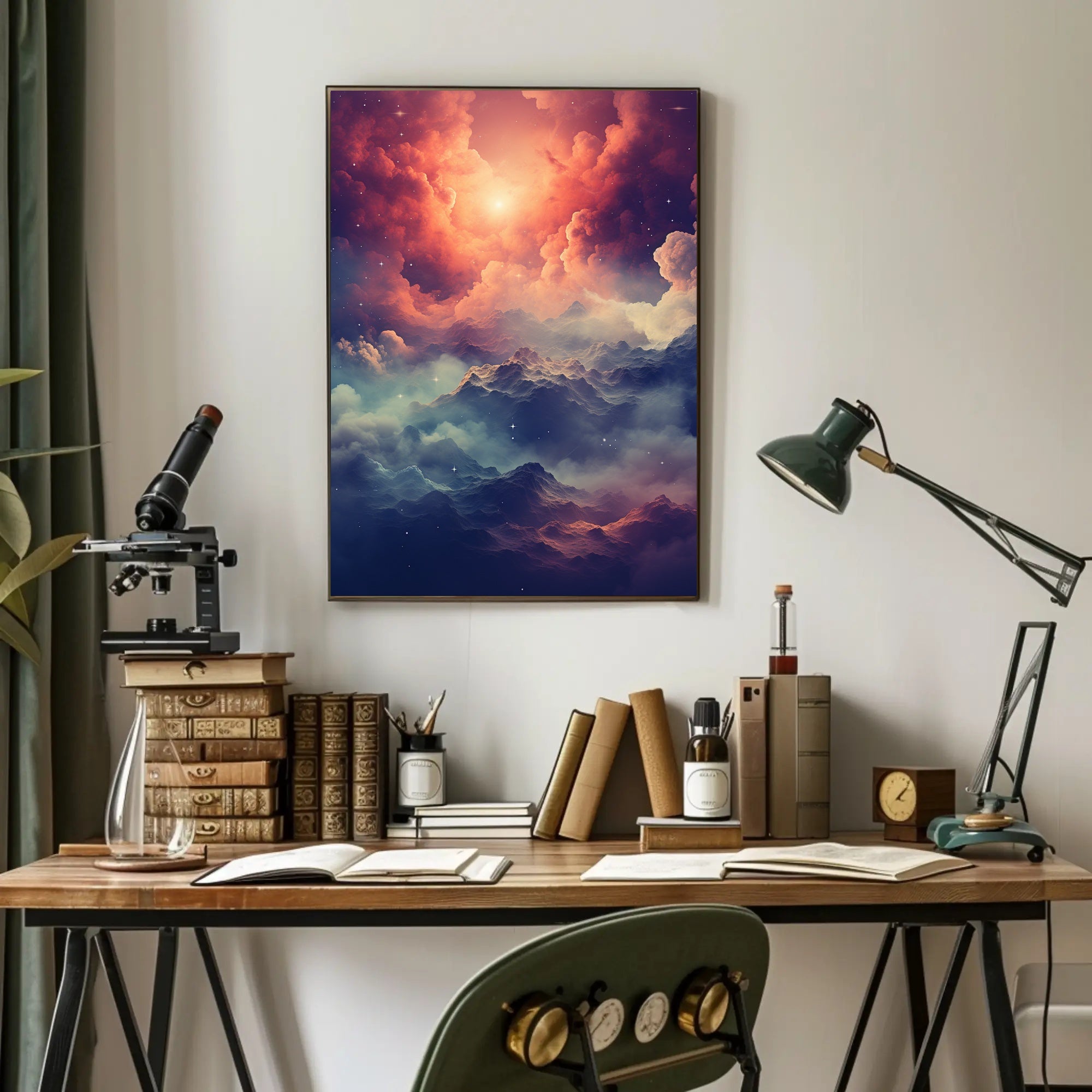 Celestial Mountainscape Poster