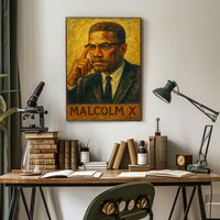 Malcolm X A Powerful Portrait Poster