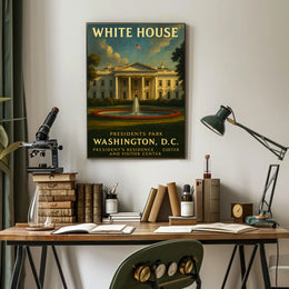 The White House Presidential Residence Poster