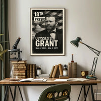 Ulysses S. Grant 18th President of the United States Digital Montaje Poster
