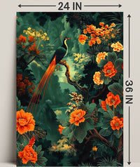 Tropical Paradise Bird Art Print - Animal Poster